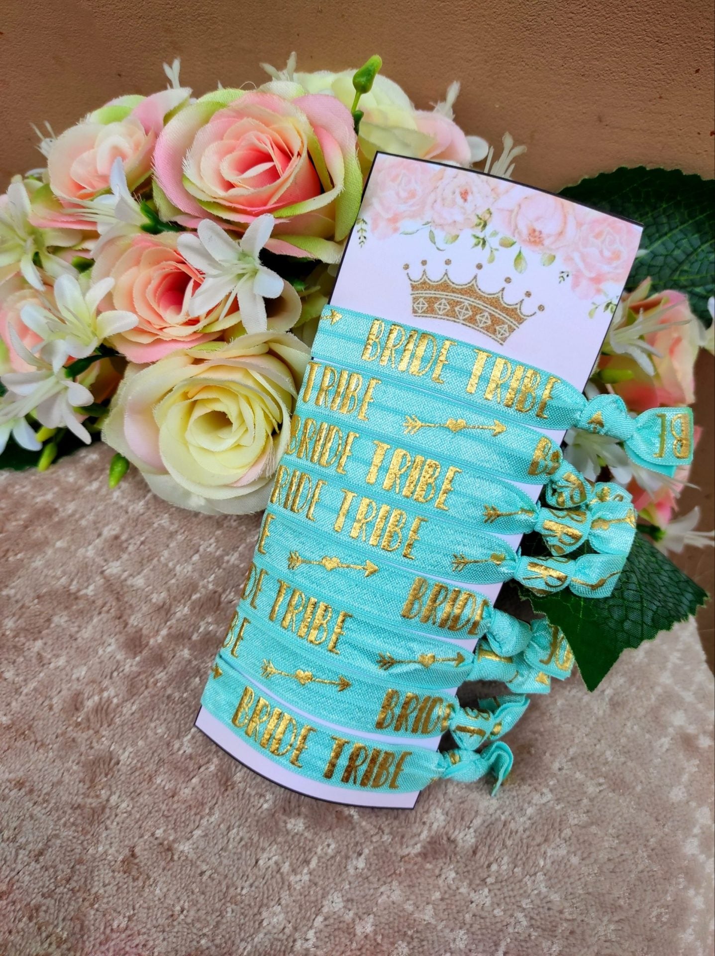 Leánybúcsú egyen karkötő kék